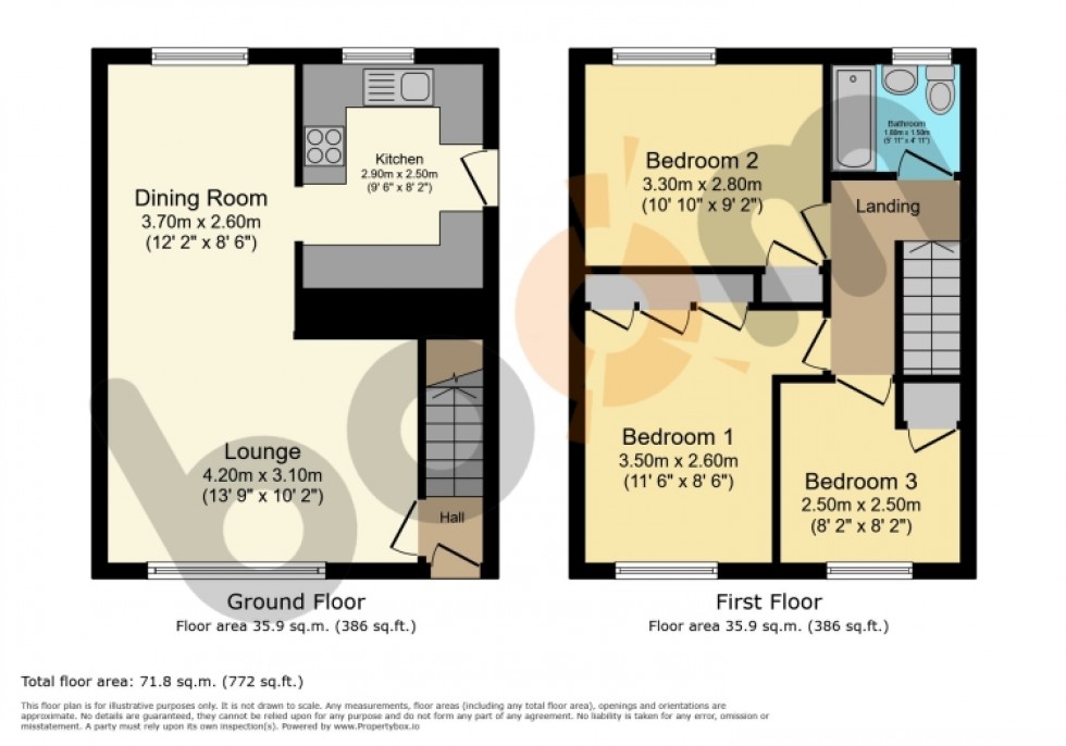Floorplan for 216 Millfield Hill, Erskine, Renfrewshire, PA8 6JL, UK