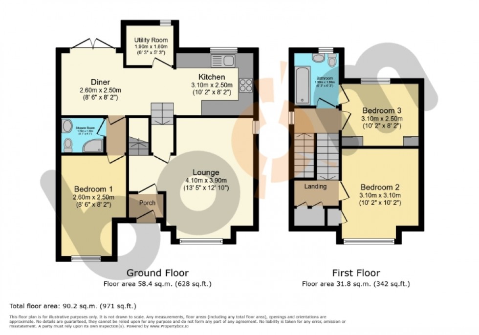 Floorplan for 68 Braehead, Lochwinnoch, Renfrewshire, PA12 4AS, UK