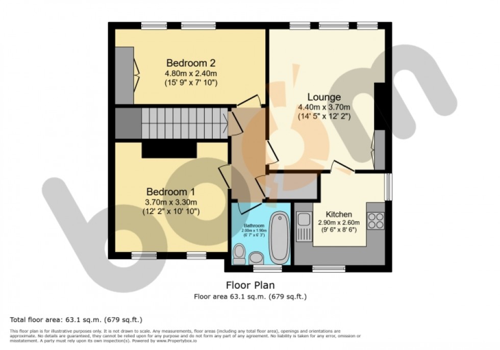 Floorplan for 9 The Grove, Kilbarchan, Johnstone, Renfrewshire, PA10 2LG, UK