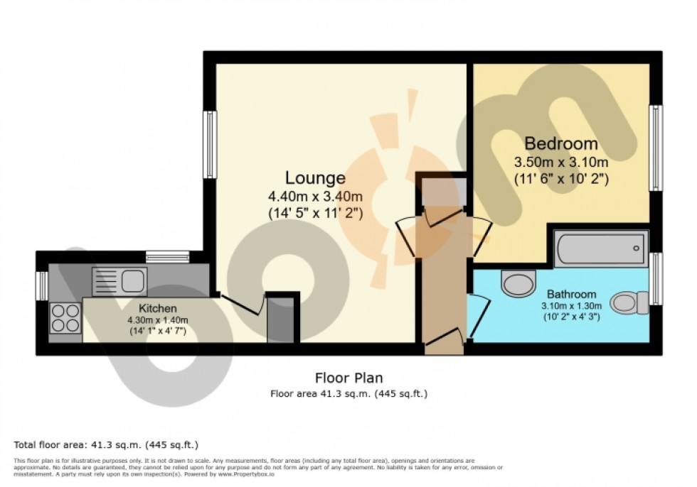 Floorplan for Flat 0/2 6 Dunlop Road, Barrmill, Beith, Ayrshire, KA15 1HN, UK