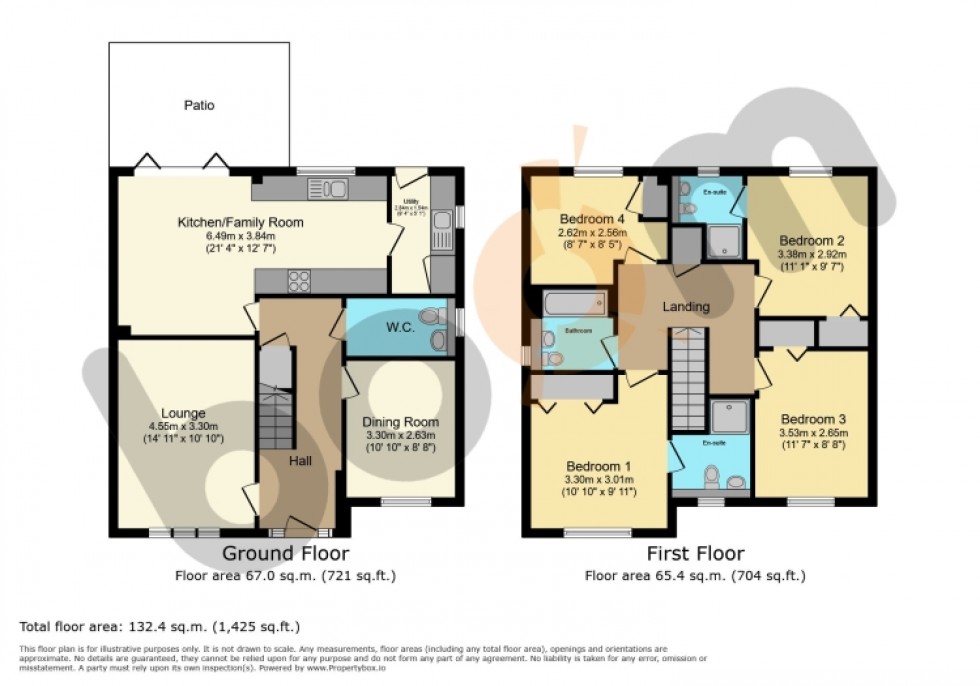 Floorplan for 29 Templar Crescent, Erskine, Renfrewshire, PA8 7FF, UK