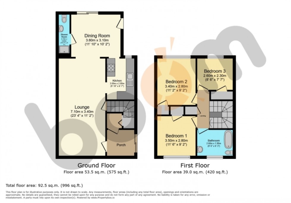 Floorplan for 35 Lochy Place, Erskine, Renfrewshire, PA8 6AY, UK