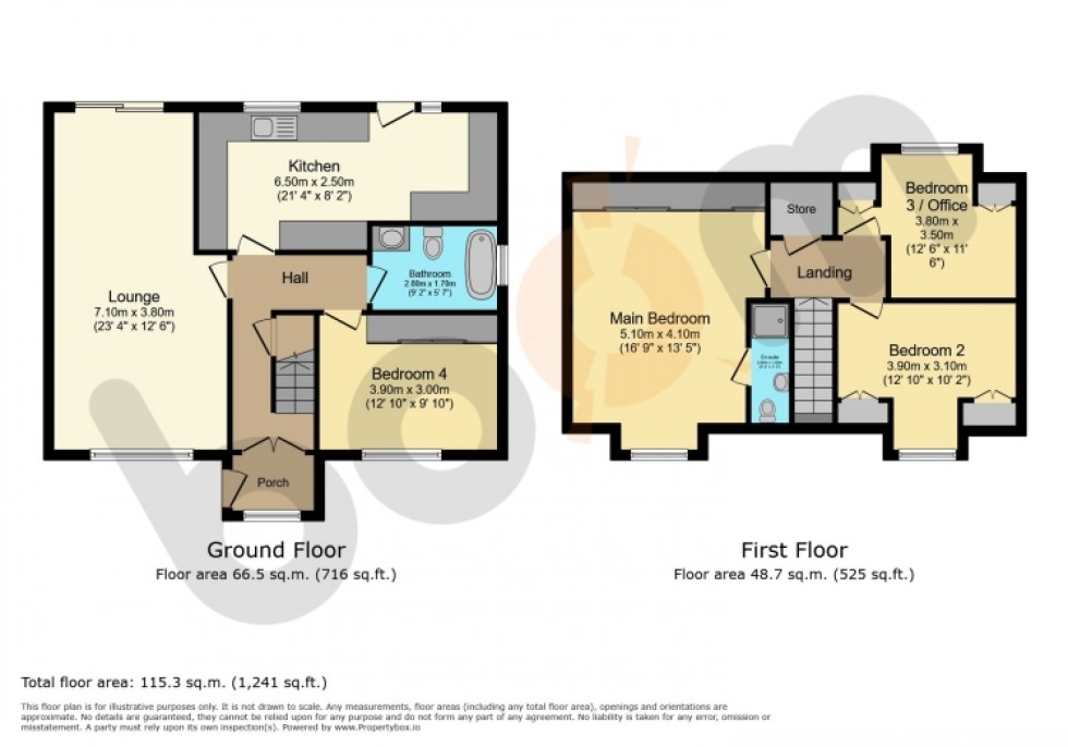 Floorplan for 3 Avondale Drive, Paisley, Renfrewshire, PA1 3TT, UK