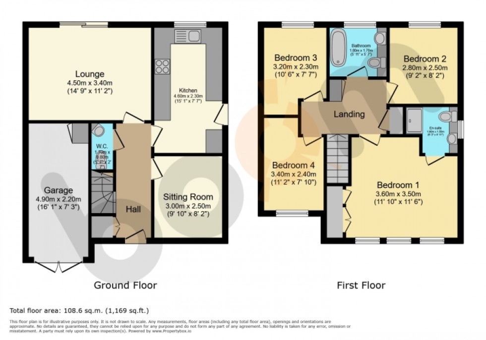 Floorplan for 10 Kittyshaw Place, Dalry, Ayrshire, KA24 4JS, UK