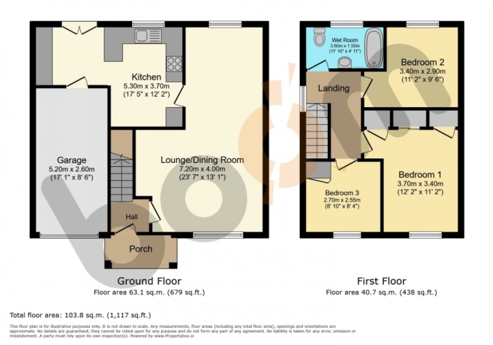 Floorplan for 10 Broomlands Crescent, Erskine, Renfrewshire, PA8 7BN, UK