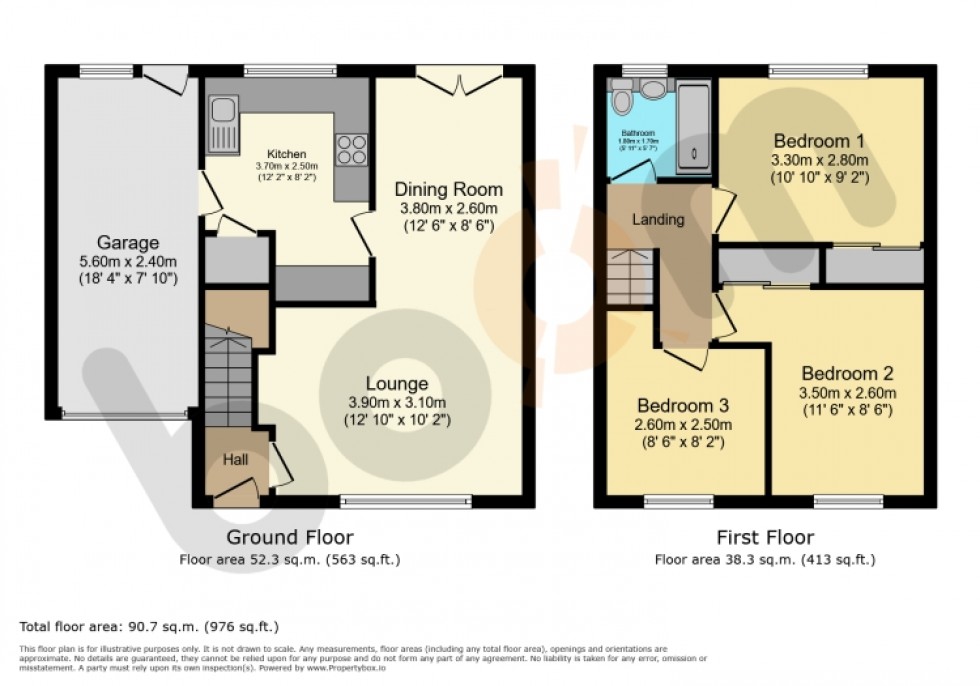 Floorplan for 59 Aitken Drive, Beith, Ayrshire, KA15 2ER, UK
