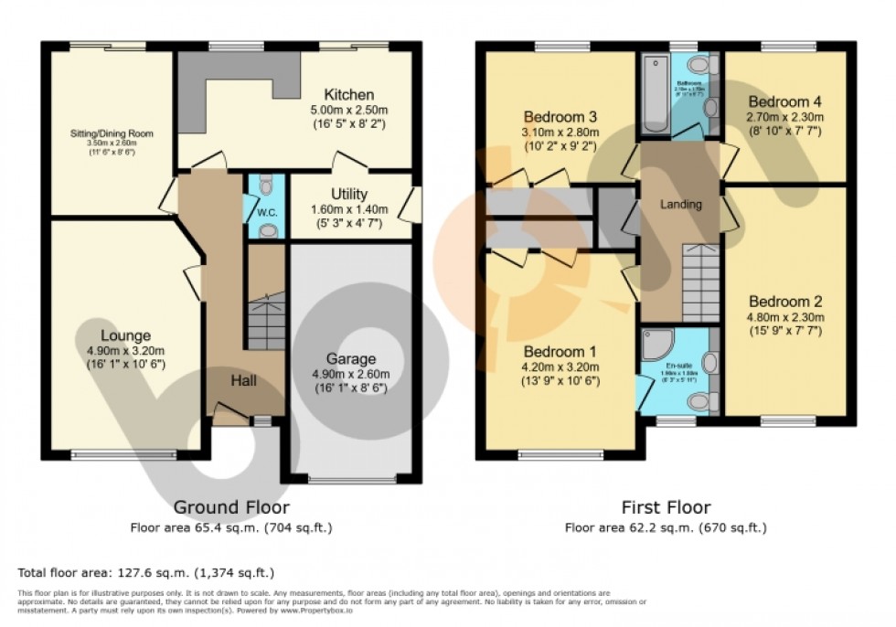 Floorplan for 25 Dalmore Way, Irvine, Ayrshire, KA11 2BT, UK