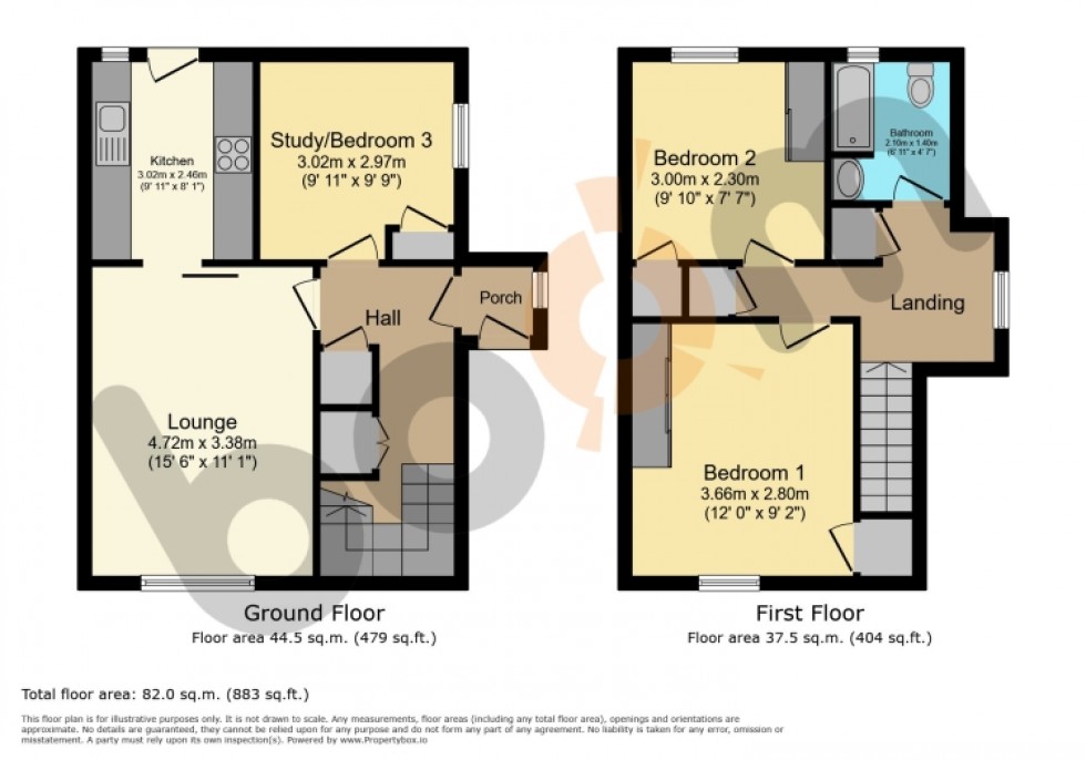 Floorplan for 49 Kestrel Crescent, Greenock, Renfrewshire, PA16 7BN, UK