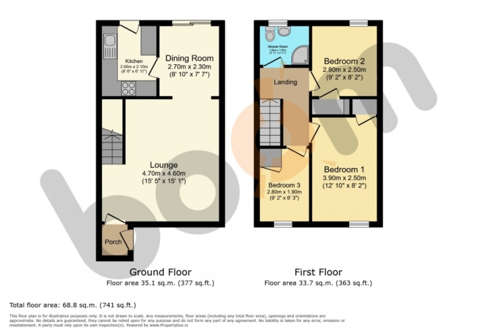 Floorplan for 33 Main Road, Glengarnock, Beith, Ayrshire, KA14 3AA, UK