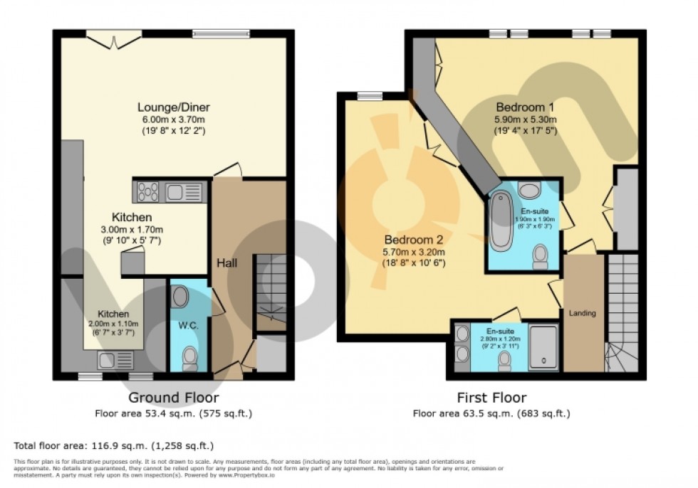 Floorplan for 4 Gleddoch Wynd, Langbank, Port Glasgow, Renfrewshire, PA14 6XZ, UK