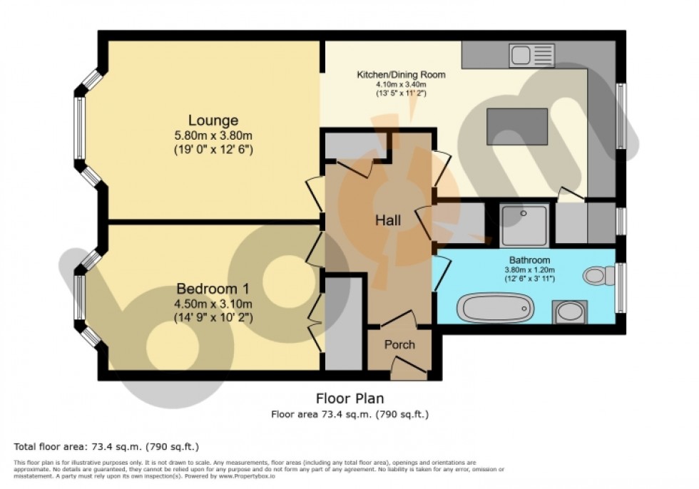 Floorplan for 7 Whitehaugh Drive, Paisley, Renfrewshire, PA1 3PJ, UK