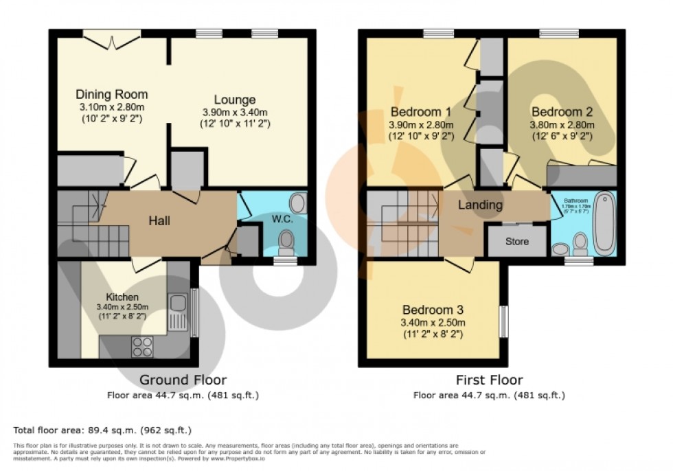 Floorplan for 135 Park Gate, Erskine, Renfrewshire, PA8 7HG, UK