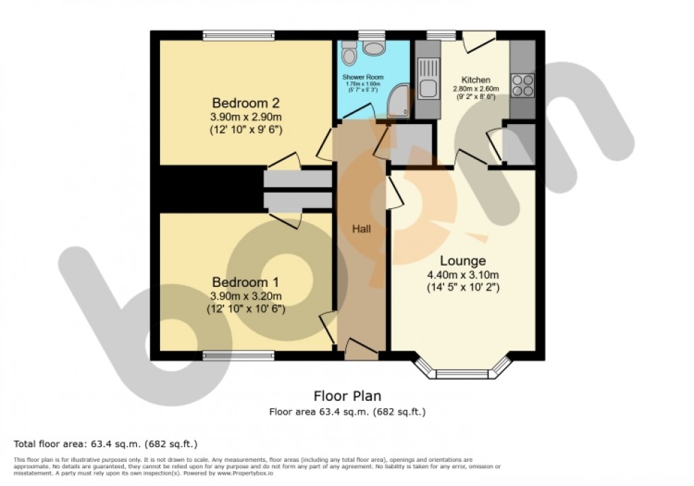 Floorplan for 38 Dykebar Avenue, Glasgow, G13 3HF, UK
