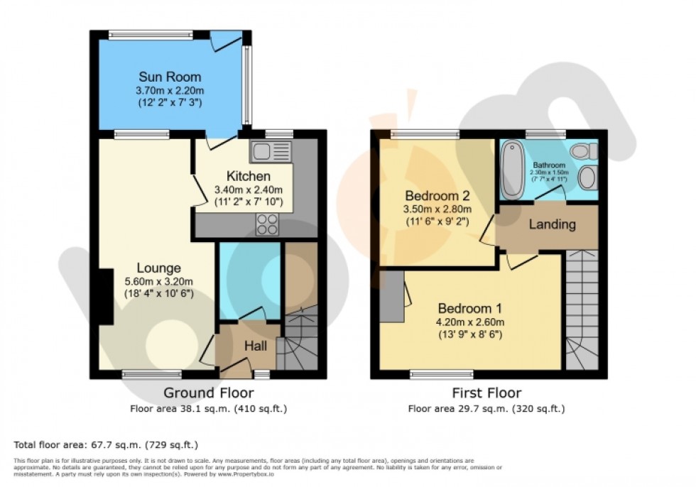 Floorplan for 12 St. Inans Drive, Beith, Ayrshire, KA15 2HB, UK