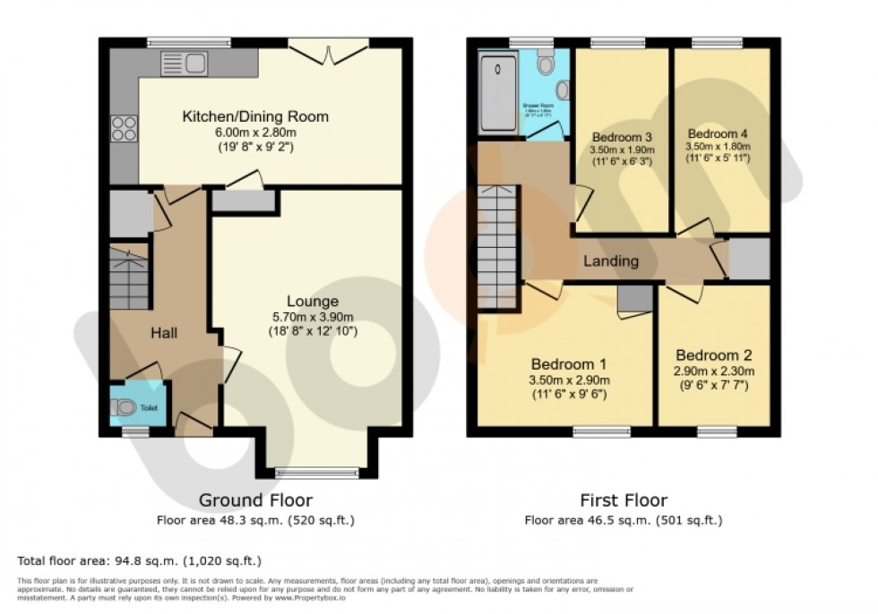 Floorplan for 16 Gallagher Way, Renton, Dumbarton, Dunbartonshire, G82 4DF, UK