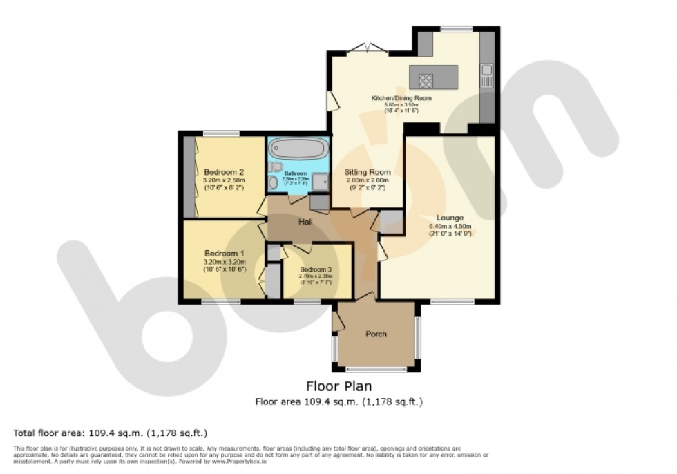 Floorplan for 5 Herriot Avenue, Kilbirnie, Ayrshire, KA25 7HZ, UK