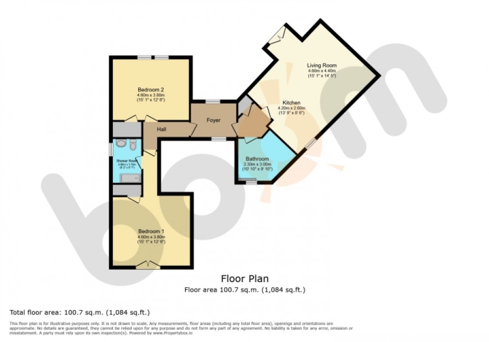 Floorplan for 21 Gilbert Sheddon Court, Stewarton, Kilmarnock, Ayrshire, KA3 5EG, UK