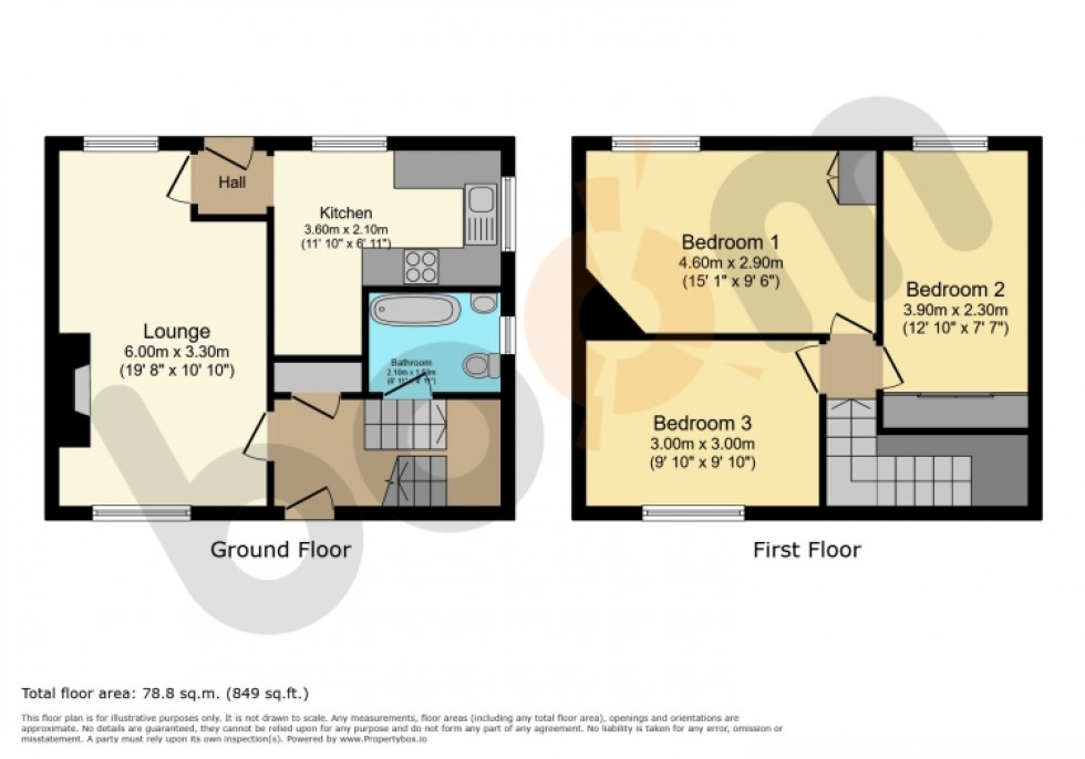 Floorplan for 20 Lindsay Avenue, Kilbirnie, Ayrshire, KA25 7HR, UK