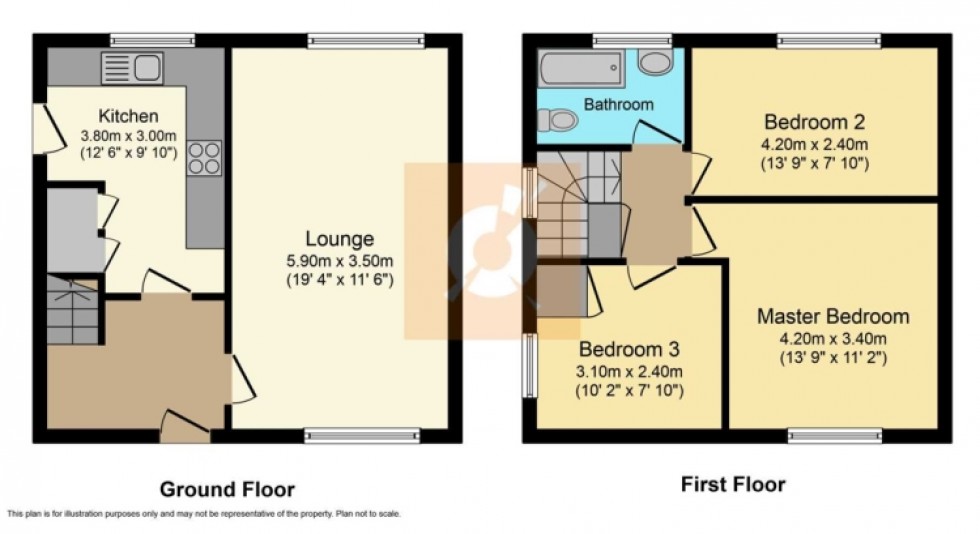 Floorplan for 11 Blackthorn Avenue, Beith, Ayrshire, KA15 2AR, UK