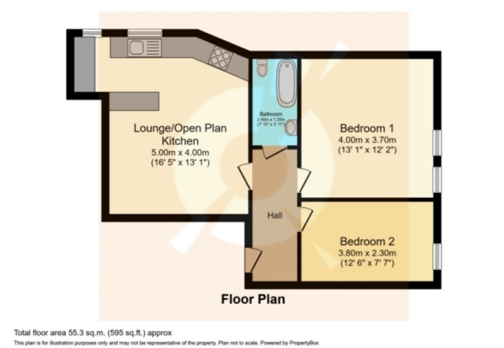 Floorplan for 1/2 2 Co-Operative Buildings, Glengarnock, Beith, Ayrshire, KA14 3AS, UK