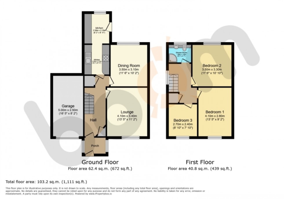 Floorplan for 52 Robslee Road Thornliebank, Thornliebank, Glasgow, Lanarkshire, G46 7BX, UK
