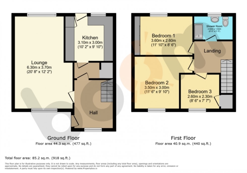 Floorplan for 7 Loadingbank Court, Kilbirnie, Ayrshire, KA25 6JS, UK