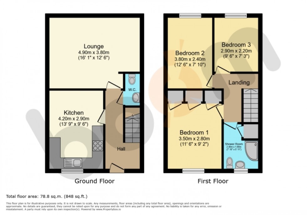 Floorplan for 135 Sempill Avenue, Erskine, Renfrewshire, PA8 6DB, UK