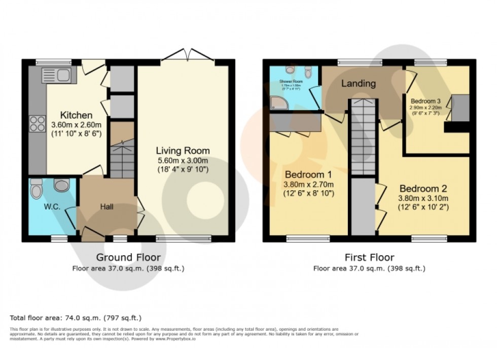 Floorplan for 28 Chestnut Avenue, Beith, Ayrshire, KA15 1BD, UK