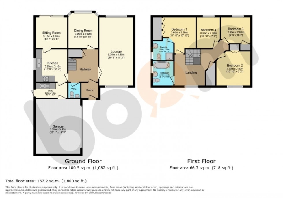 Floorplan for 1 Turners Avenue, Paisley, Renfrewshire, PA1 2NT, UK