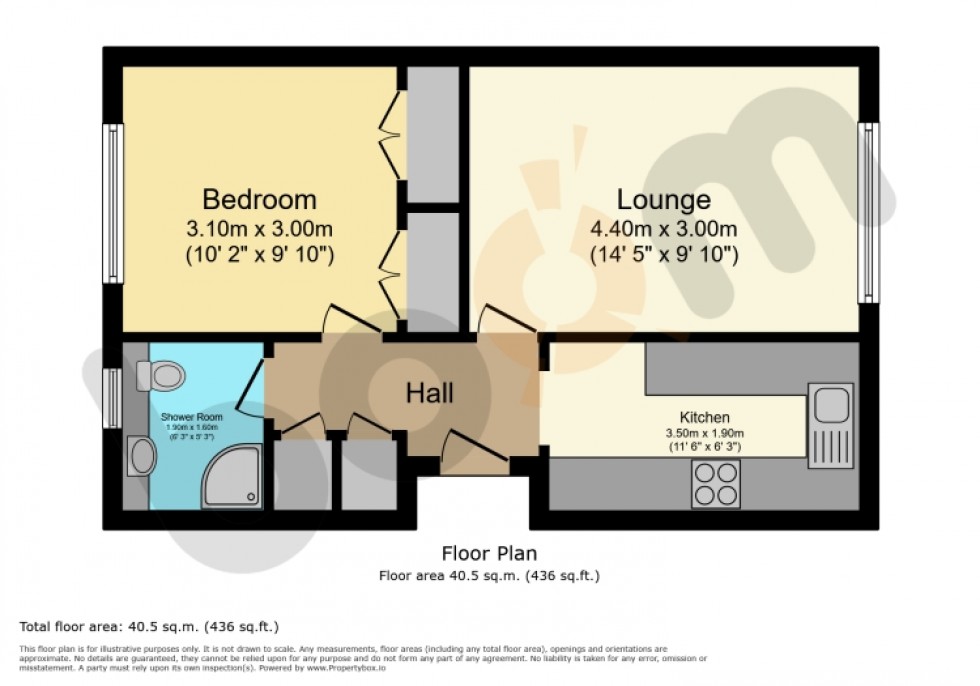 Floorplan for 15 Glebe Court, Beith, Ayrshire, KA15 1ET, UK