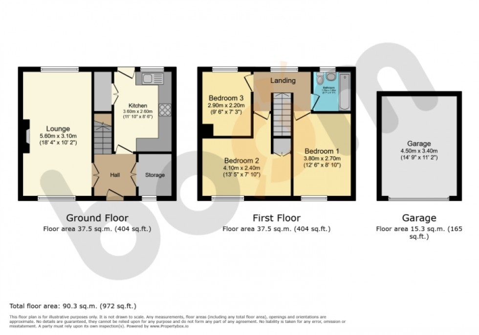 Floorplan for 27 Oakwood Drive, Beith, Ayrshire, KA15 1BE, UK