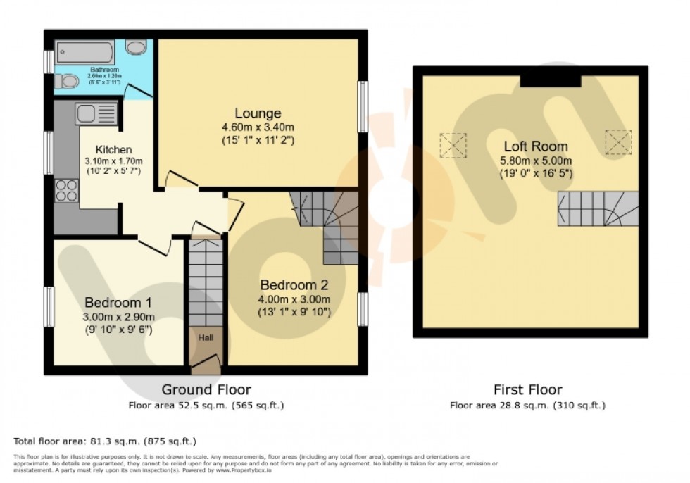 Floorplan for 17 Dalry Road, Kilbirnie, Ayrshire, KA25 6JA, UK