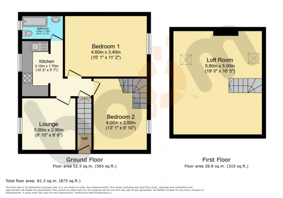 Floorplan for 17 Dalry Road, Kilbirnie, Ayrshire, KA25 6JA, UK