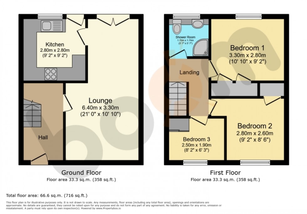 Floorplan for 17 Conval Way, Paisley, Renfrewshire, PA3 2QW, UK