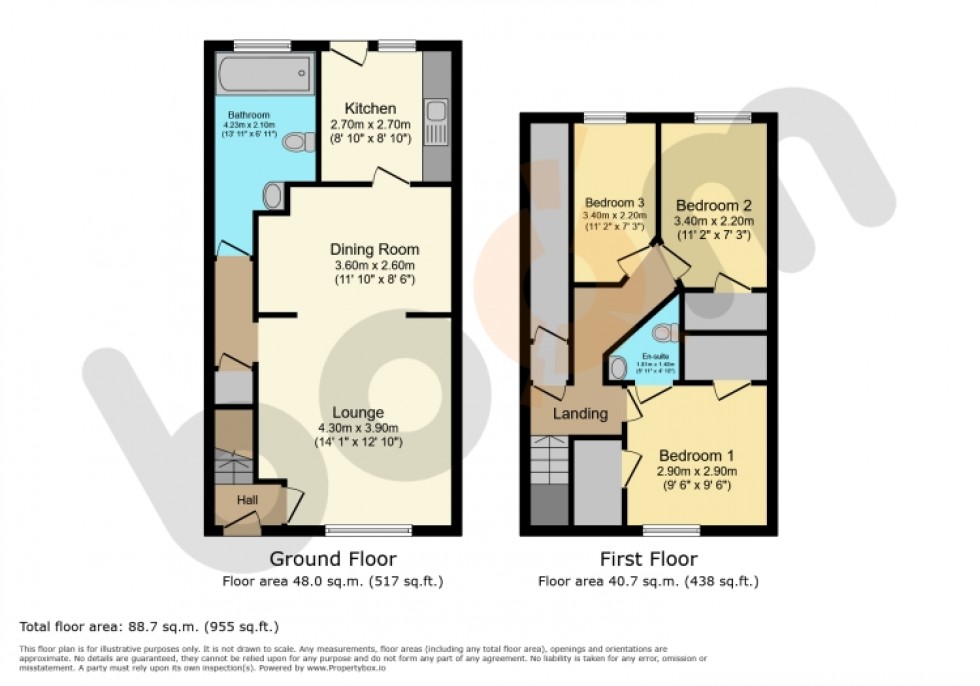 Floorplan for 30 Dunlop Road, Barrmill, Beith, Ayrshire, KA15 1HN, UK