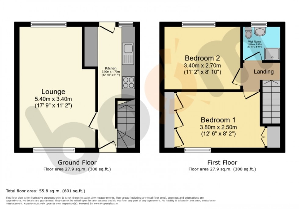 Floorplan for 11 Churchill Avenue, Kilwinning, Ayrshire, KA13 7JN, UK