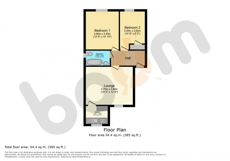 Floorplan for 20 Dean Road, Kilbirnie, Ayrshire, KA25 7JP, UK