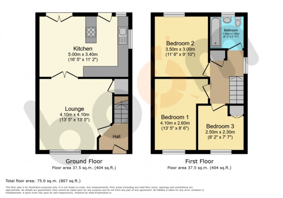 Floorplan for 35 Whitlees Court, Ardrossan, Ayrshire, KA22 7PD, UK