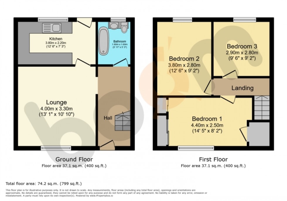 Floorplan for 3 Houston Crescent, Dalry, Ayrshire, KA24 4BQ, UK