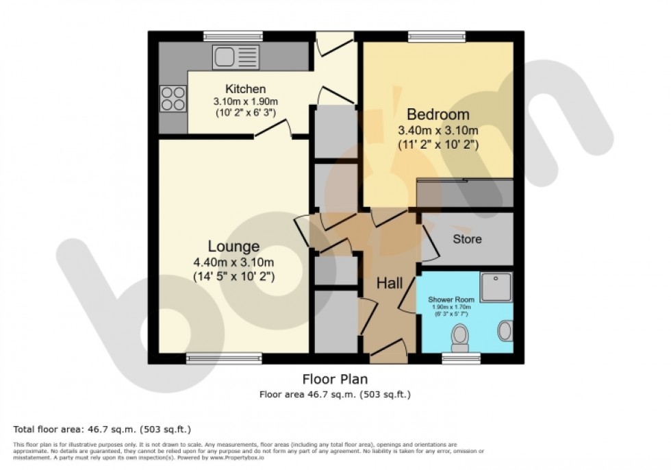 Floorplan for 26 Harvey Terrace, Lochwinnoch, Renfrewshire, PA12 4HB, UK