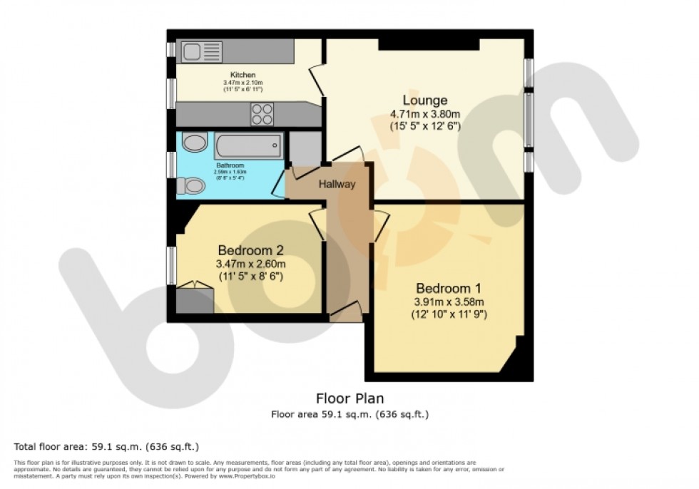 Floorplan for 3e High Street, Johnstone, Renfrewshire, PA5 8JZ, UK