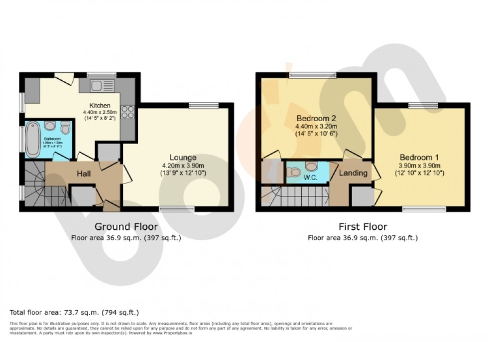 Floorplan for 39 Indale Avenue, Prestwick, Ayrshire, KA9 1DD, UK