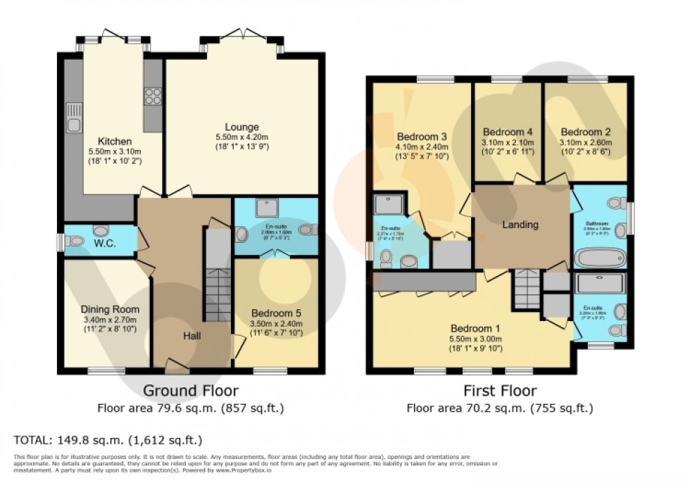 Floorplan for 5 Kittyshaw Place, Dalry, Ayrshire, KA24 4JS, UK