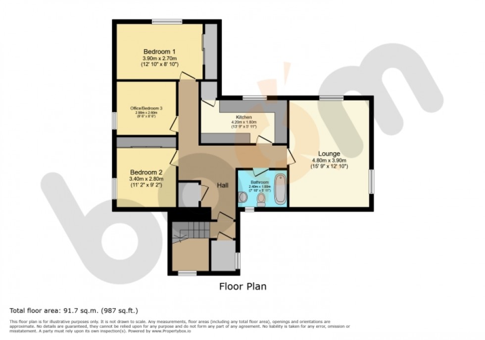 Floorplan for 1 Stoneyholm Road, Kilbirnie, Ayrshire, KA25 7DS, UK