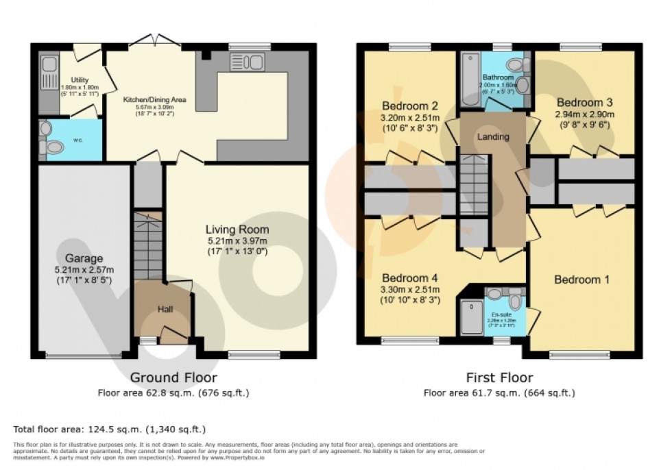 Floorplan for 44 Colville Crescent, Beith, Ayrshire, KA14 3BG, UK