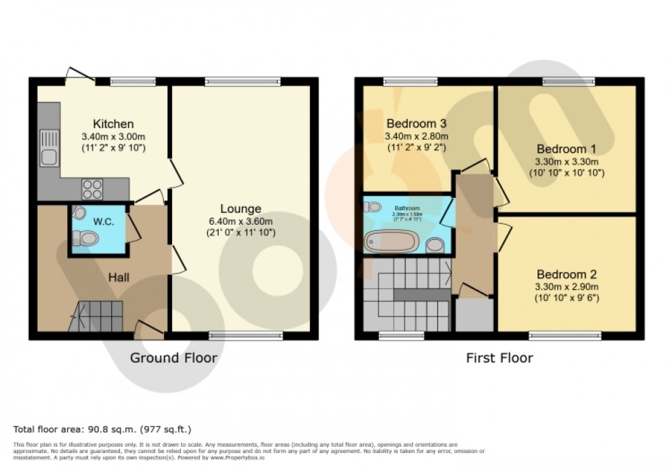 Floorplan for 64 Crummock Gardens, Beith, Ayrshire, KA15 2HF, UK