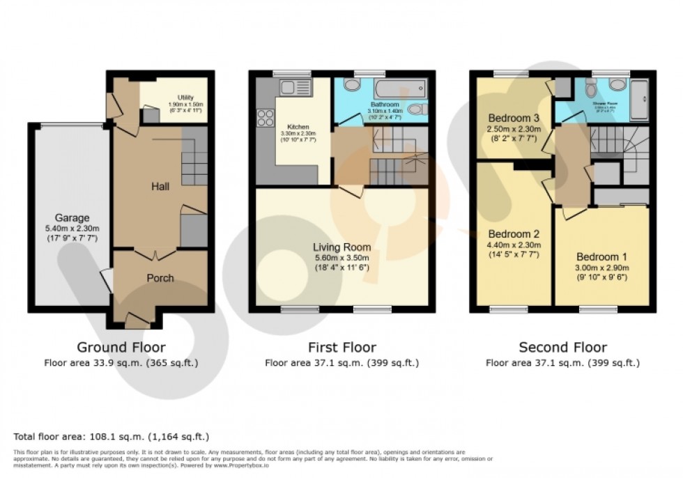 Floorplan for 5 Swan Place, Johnstone, Renfrewshire, PA5 0SL, UK