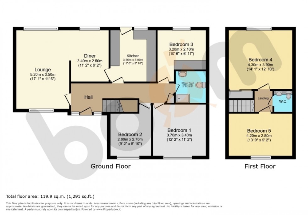 Floorplan for 24 Courthill Street, Dalry, Ayrshire, KA24 5AN, UK