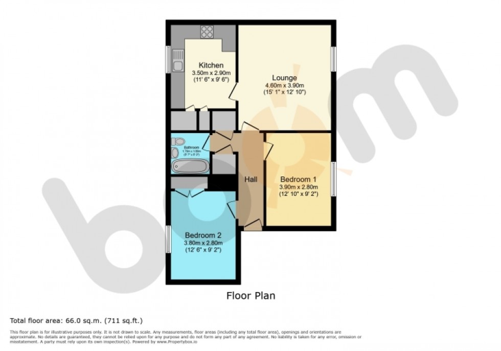 Floorplan for 23 Maybole Road, Port Glasgow, Renfrewshire, PA14 5YQ, UK