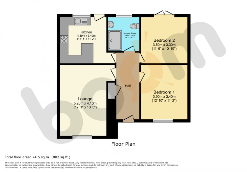 Floorplan for 7 Arran Crescent, Beith, Ayrshire, KA15 2DU, UK